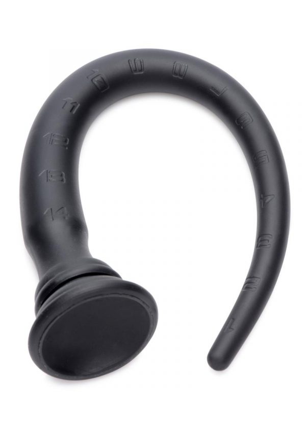 Hosed Tapered Silicone Hose Flexible Anal Play 15in - Black