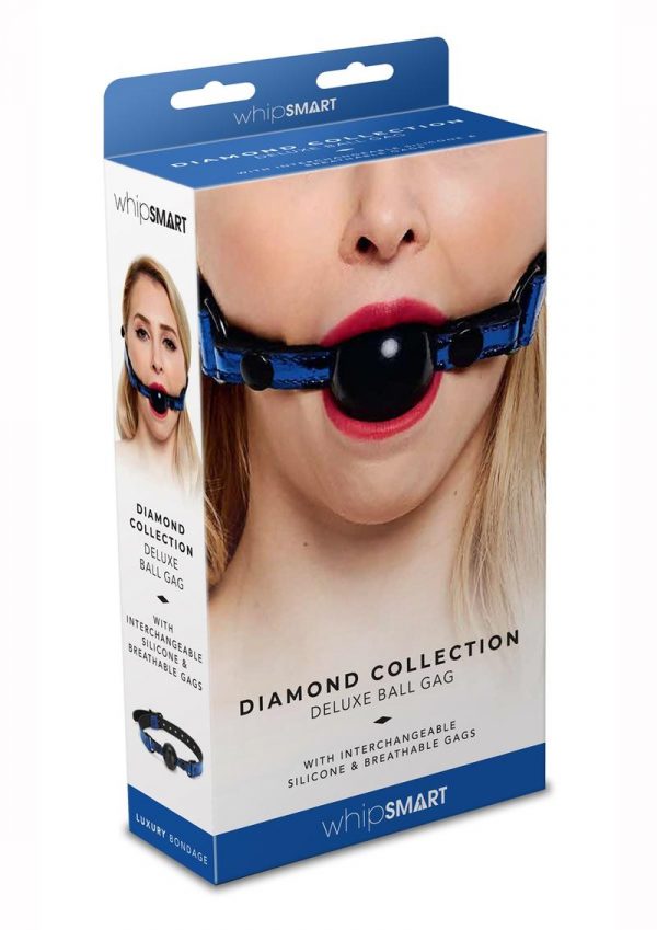 Whipsmart Deluxe Ball Gag - Blue