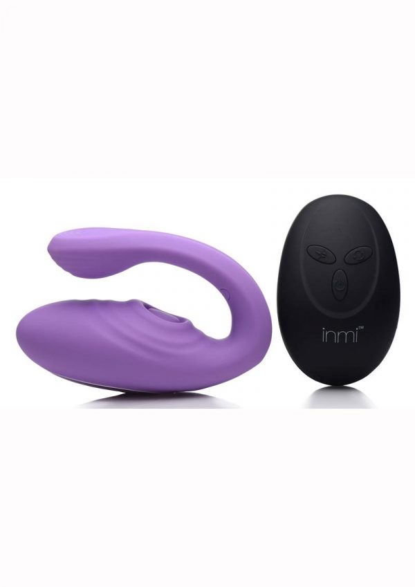 Inmi 7X Pulse Pro Pulsing Silicone Rechargeable Clit Stim Vibe With Remote Control - Purple