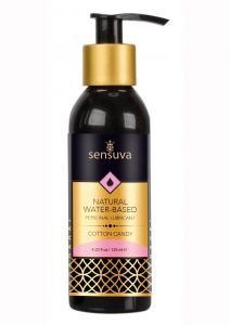 Sensuva Natural Water Based Cotton Candy Flavored Lubricant 4oz