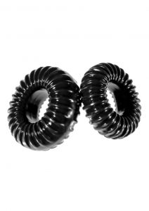 The Xplay PF Blend Premium Stretch Ribbed Ring Slim (2 Pack) - Black