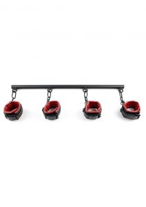 Saffron Spreader Bar andamp; Cuff Set - Black/Red