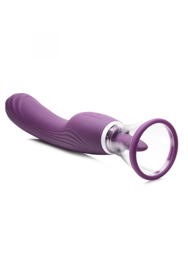 Inmi Shegasm Rechargeable Silicone Licking andamp; Sucking Vibrator - Purple