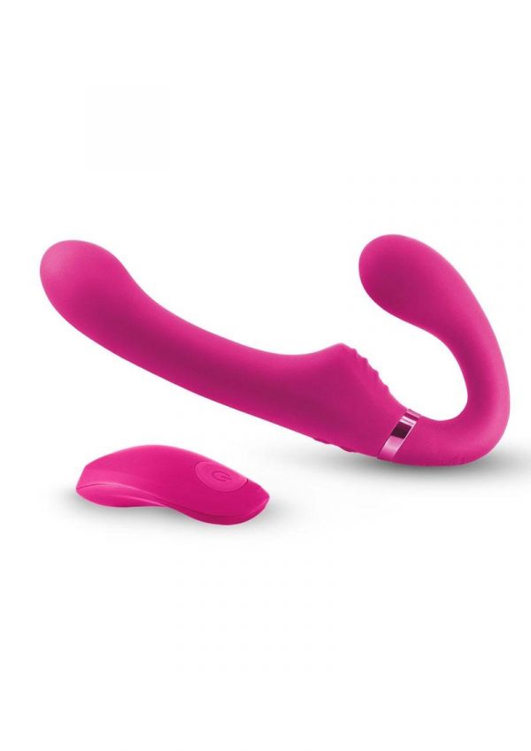 Shi/Shi Mignight Rider Rechargeable Silicone Dual End Strapless Strap-On - Pink