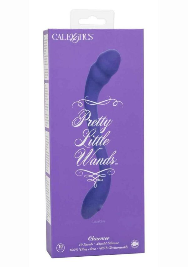 Pretty Little Wands Charmer Rechargeable Silicone Vibrator - Purple