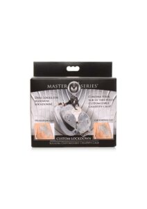 Master Series Double Lockdown Locking Customizable Chastity Cage - Clear