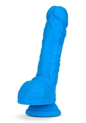 Neo Dual Density Dildo 9in - Neon Blue