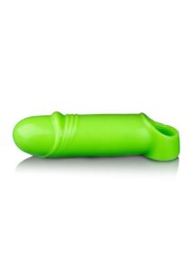 Ouch! Smooth Thick Stretchy Penis Sleeve Glow in the Dark - Green