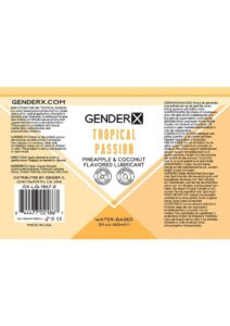 Gender X Tropical Passion Water Based Flavored Lubricant 2oz.