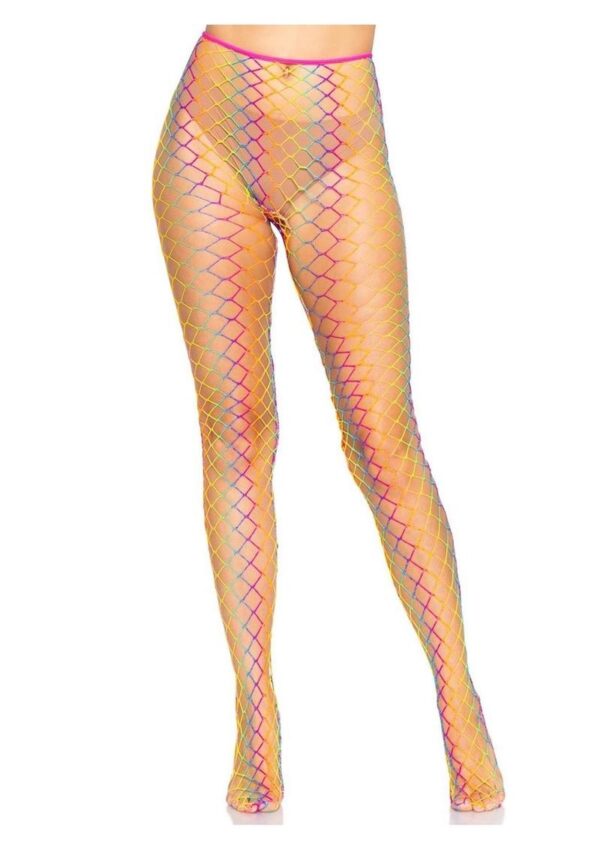 Leg Avenue Ombre Rainbow Woven Net Tight - O/S