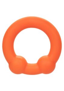 Alpha Liquid Silicone Dual Ball Ring - Orange