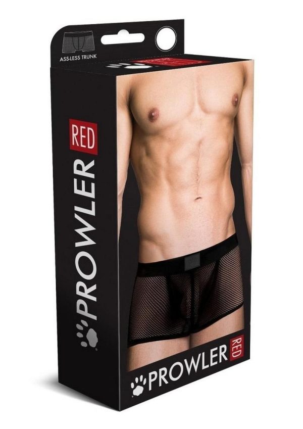 Prowler Red Fishnet Ass-Less Trunk - Small - Black