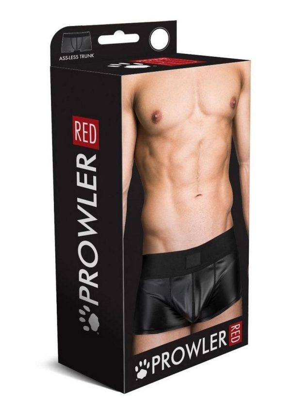 Prowler Red Wetlook Ass-Less Trunk - Large - Black