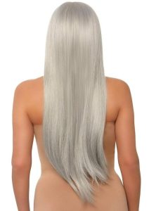 Leg Avenue Long Straight 33 Center Part Wig - O/S - Grey