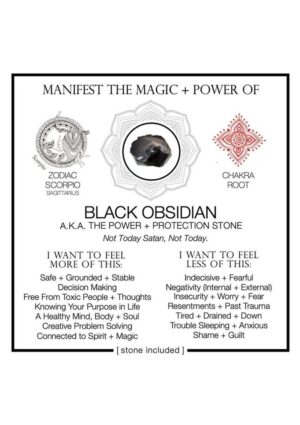 Warm Human Black Obsidian