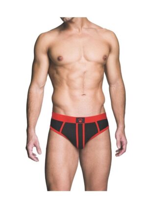 Prowler RED Ass-Less Brief - Small - Black/Red