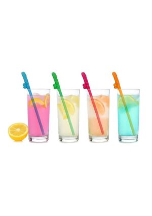 Super Fun Penis Straws (8 Pack) - Multicolor