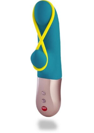 Amorino Silicone Dual Action Vibrator - Petrol Blue