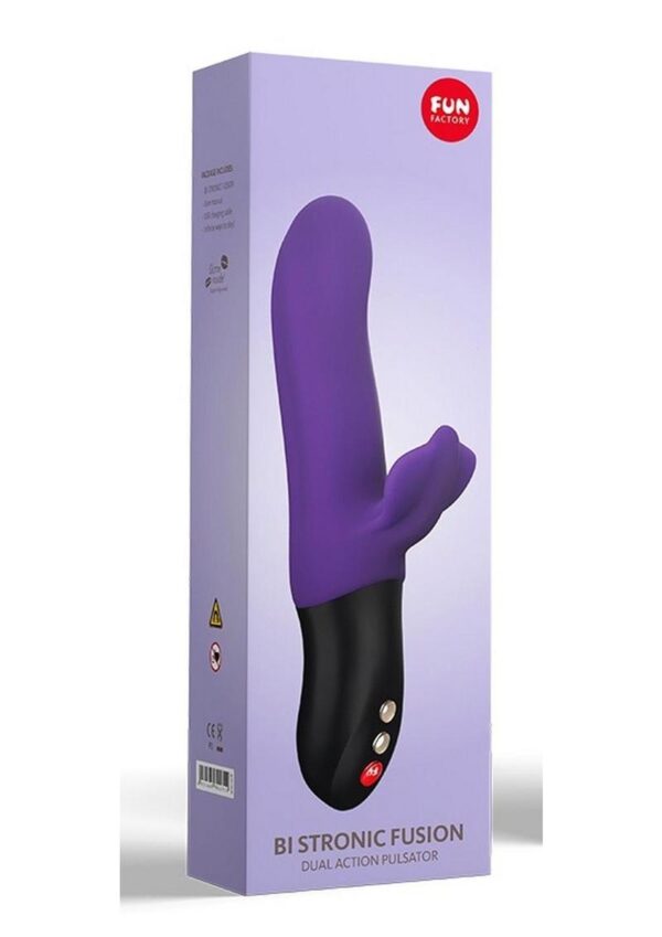 Bi Stronic Fusion Silicone Dual Action Pulsator with Clitoral Stimulator - Violet