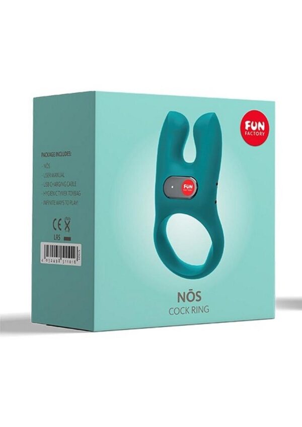 Nos Silicone Vibrating Couples Cock Ring - Deep Sea Blue