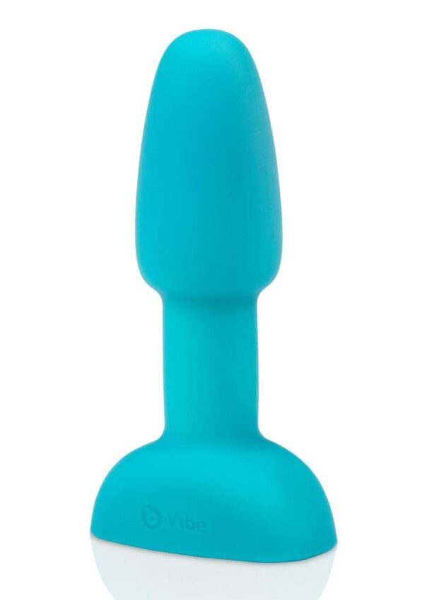 B-Vibe Rimming Petite Rechargeable Silicone Anal Plug with Remote Control - Teal