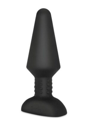 B-Vibe Rimming XL Rechargeable Silicone Anal Plug with Remote - XLarge - Black