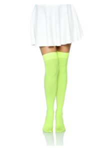 Leg Avenue Nylon Over The Knee - O/S - Neon Green