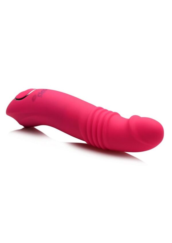 Gossip Blasters 10X Rechargeable Silicone Thrusting Vibrator - Magenta