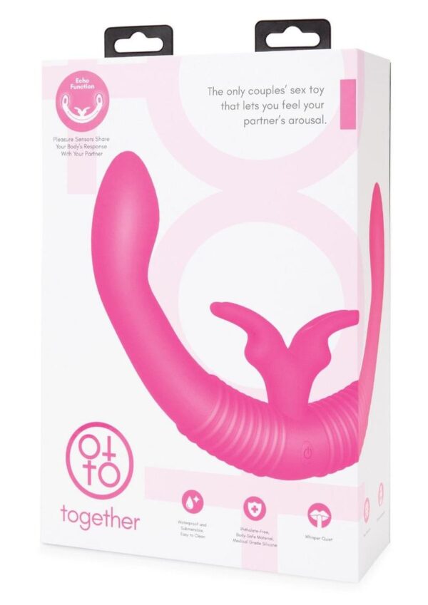 Together Toy Silicone Rechargeable Echo Function Vibrator for Couples - Pink