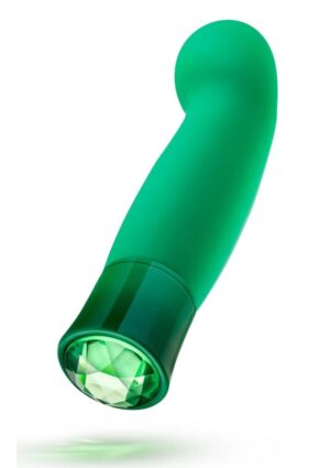 Oh My Gem Enchanting Rechargeable Silicone G-Spot Vibrator - Emerald