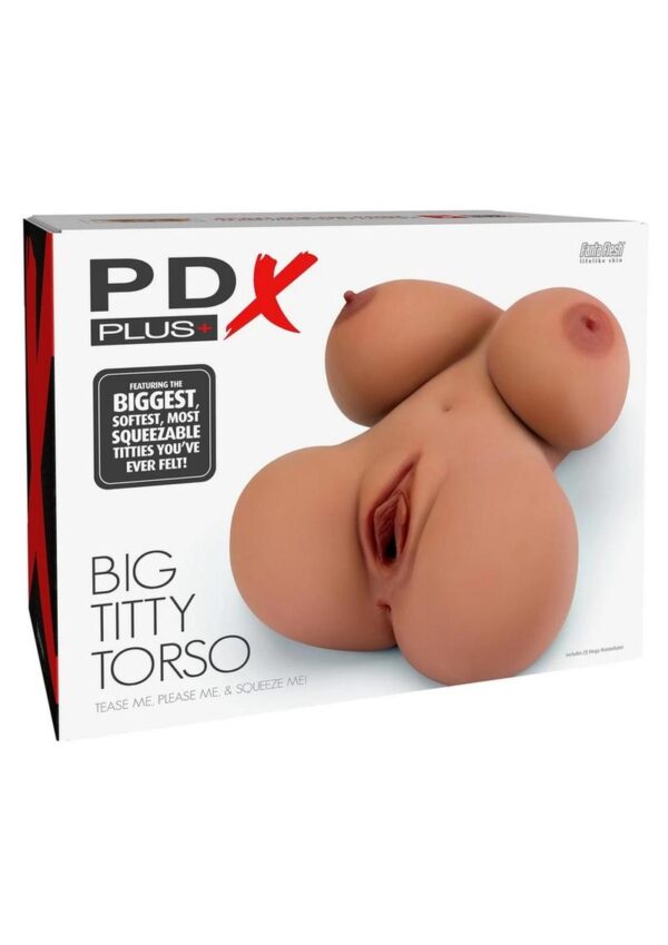 PDX Plus Big Titty Torso Masturbator - Caramel