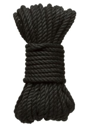 Merci Hogtied Bind and Tie 6mm Hemp Bondage Rope 30ft - Black