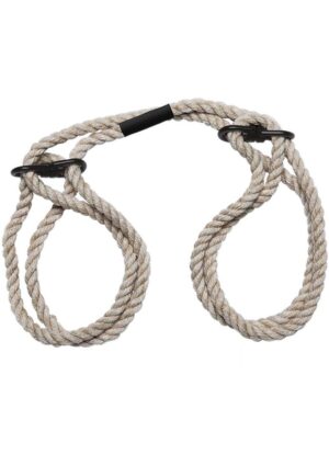 Merci Restrain 6mm Hemp Wrist or Ankle Cuffs - Tan