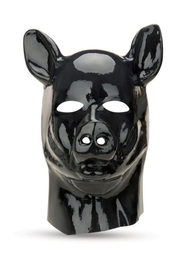 Prowler RED Latex Pig Hood - Black