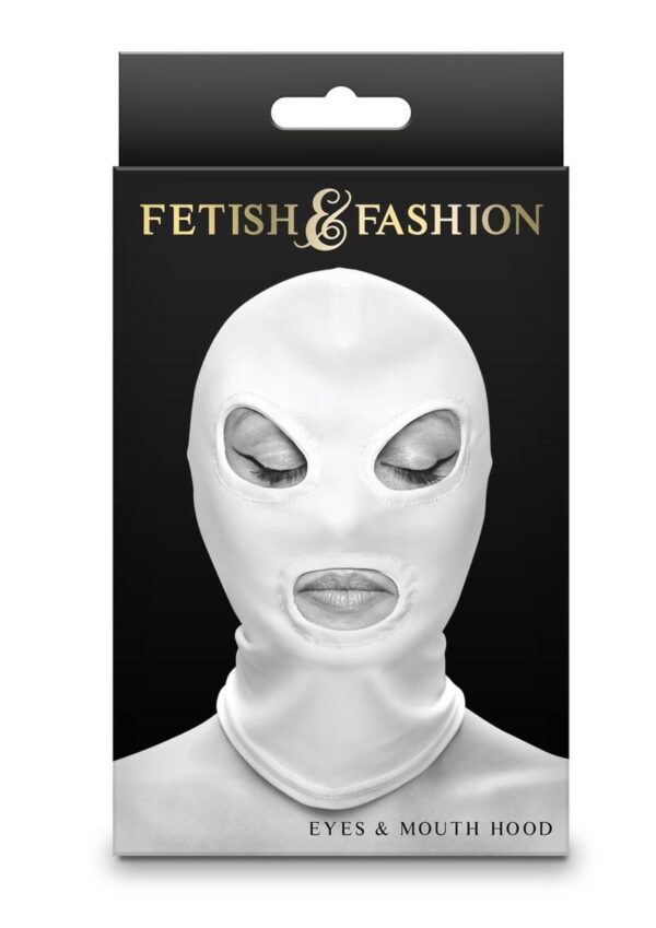 Fetish and Fashion Eyes andamp; Mouth Hood - White