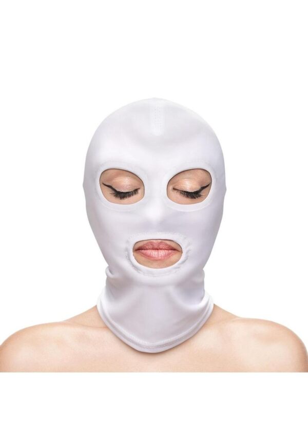 Fetish and Fashion Eyes andamp; Mouth Hood - White