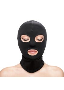 Fetish and Fashion Eyes andamp; Mouth Hood - Black