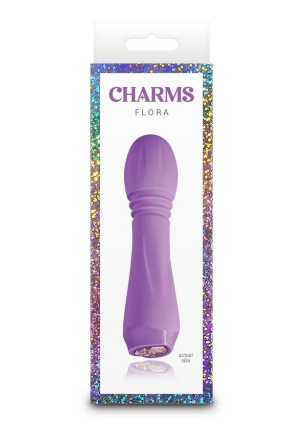 Charms Flora Rechargeable Silicone Mini Vibrator - Purple