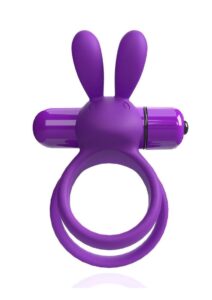 4T Ohare XL Silicone Rabbit Vibrating Cock Ring - Grape