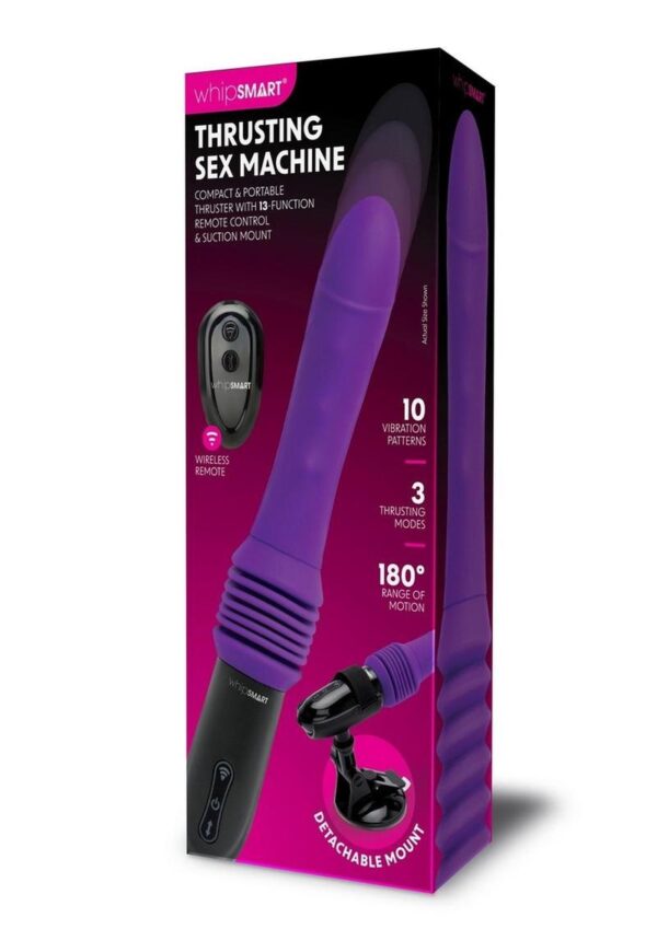 WhipSmart Thrusting Rechargeable Silicone Sex Machine - Purple/Black