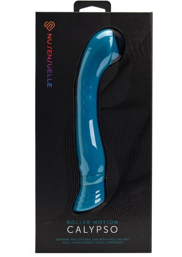 Nu Sensuelle Calypso Rechargeable Silicone Roller Motion G-Spot Vibrator with Clitoral Stimulation - Turquoise