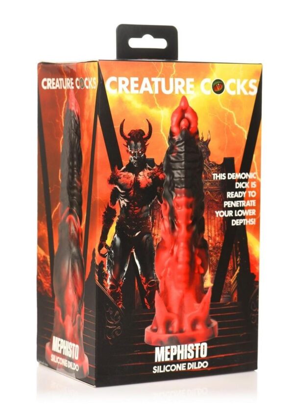 Creature Cocks Mephisto Silicone Dildo - Red/Black