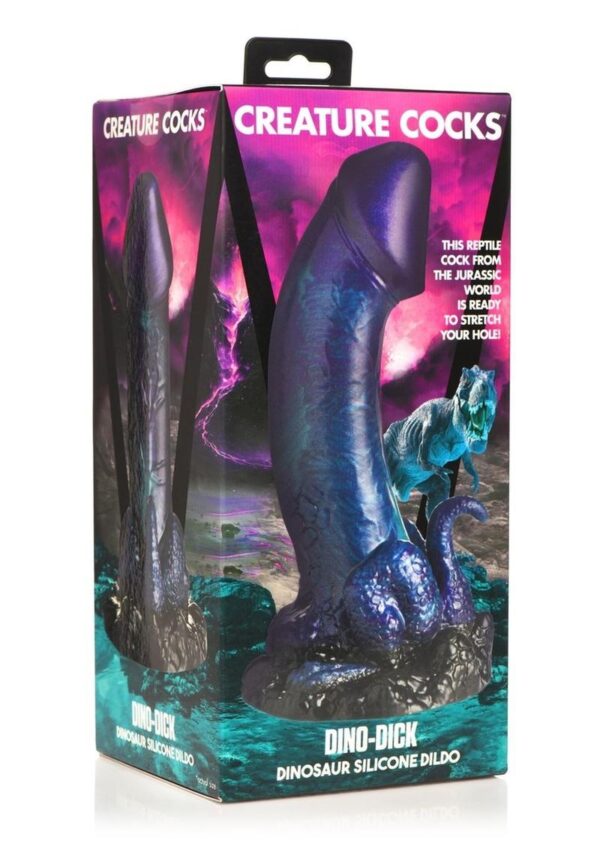 Creature Cocks Dino Dick Dinosaur Silicone Dildo - Large - Multicolor