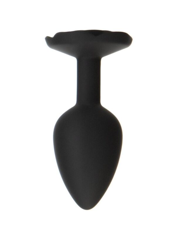 Roses Til Dawn Silicone Butt Plug - Small - Black