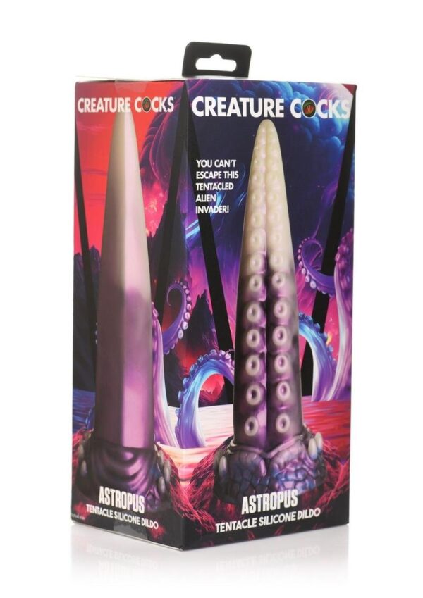 Creature Cocks Astropus Tentacle Silicone Dildo - Purple/White