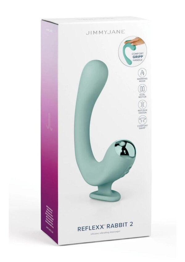 JimmyJane Reflexx Rabbit 2 Rechargeable Silicone Vibrator - Teal