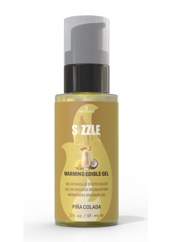 Sizzle Lips Warming Edible Gel Pina Colada 2oz