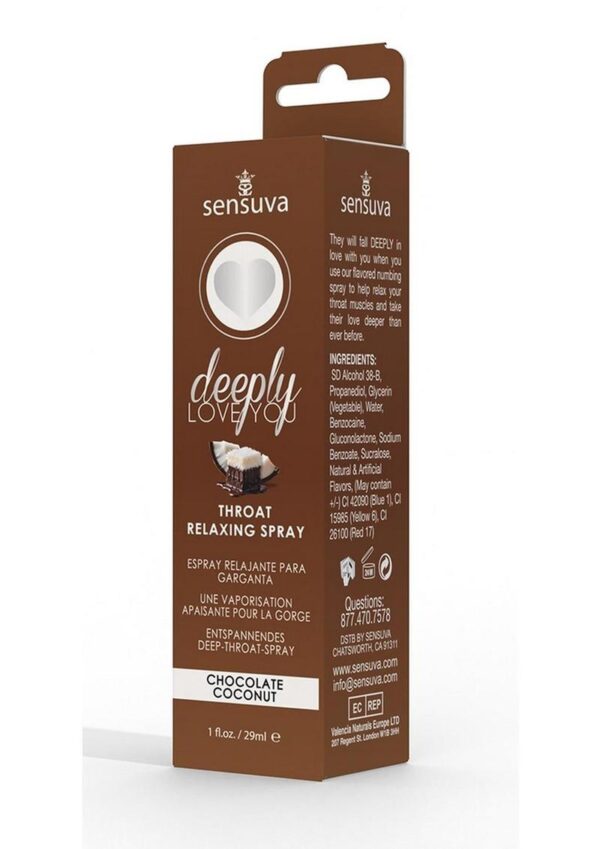 Deeply Love You Throat Relaxing Spray Chocolate Coconut 1oz