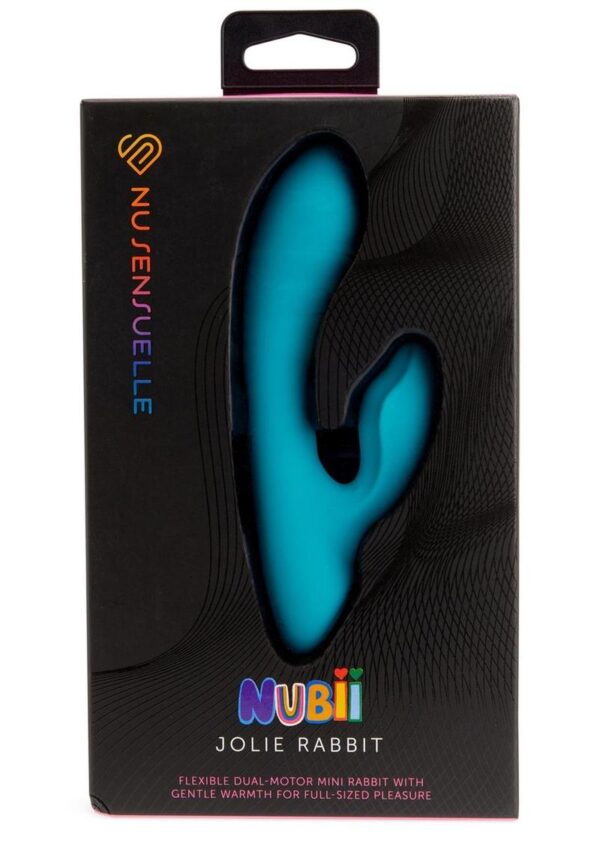 Nu Sensuelle Jolie Nubii Rechargeable Silicone Mini Heating Rabbit - Blue