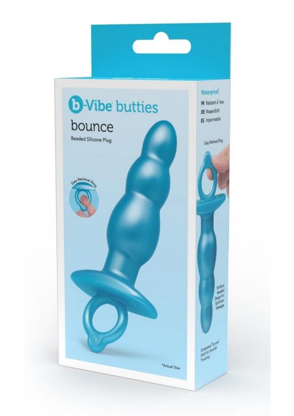 B-Vibe Bounce Silicone Plug - Blue